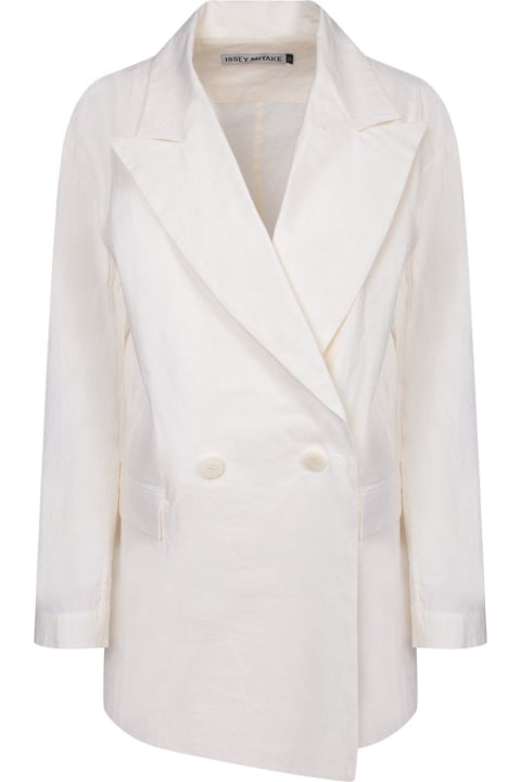 Issey Miyake Coats & Jackets for Women Issey Miyake Shaped Membrane Double-breasted Tailored Blazer