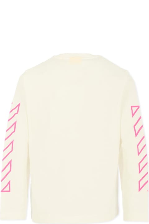 Homeware Off-White Ivory T-shirt For Girl With Arrow