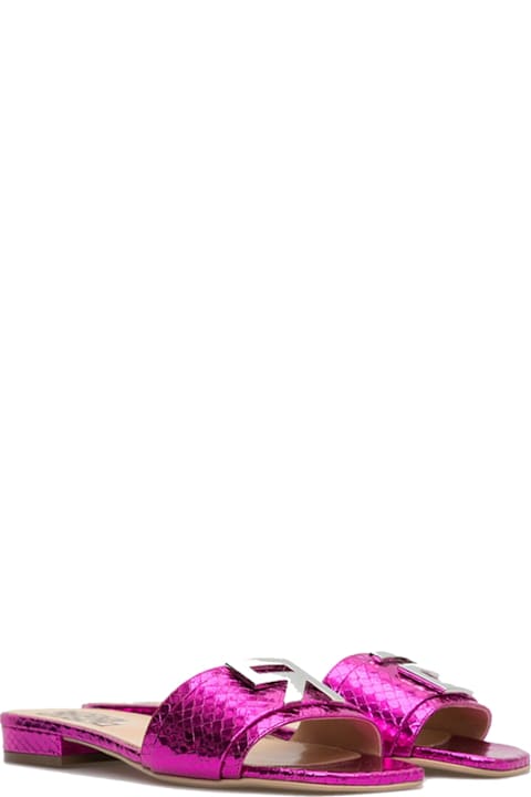 أدوات منزلية Sergio Rossi Leather Flat Sandals