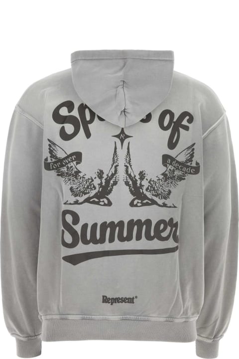 REPRESENT for Women REPRESENT Grey Cotton Spirits Of Summer Sweatshirt