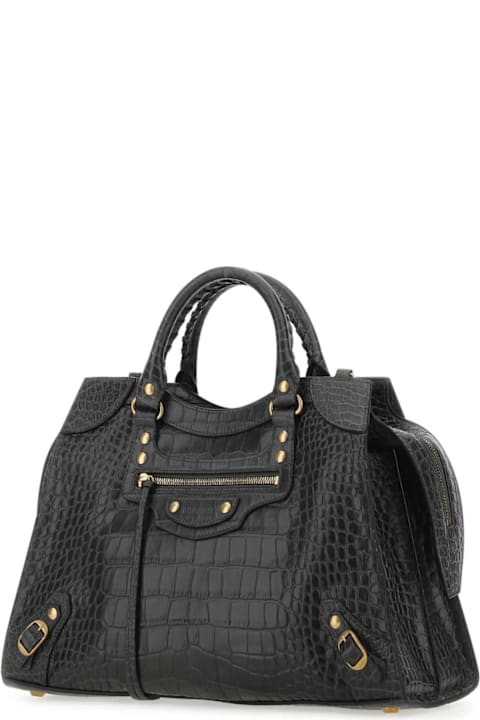 Balenciaga Totes for Women Balenciaga Charcoal Leather Neo Classic City Handbag