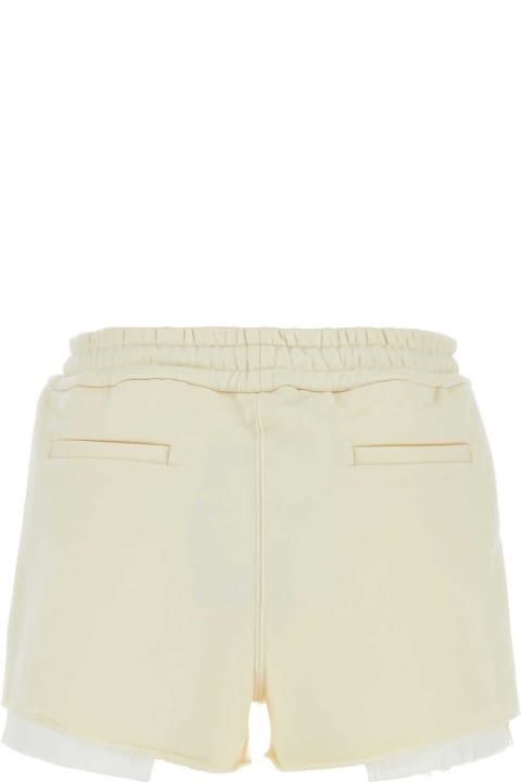 Fashion for Women Miu Miu Cream Cotton Shorts