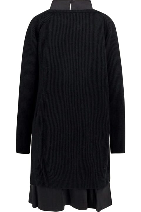 ウィメンズ新着アイテム SEMICOUTURE Black Wool Blend Dress