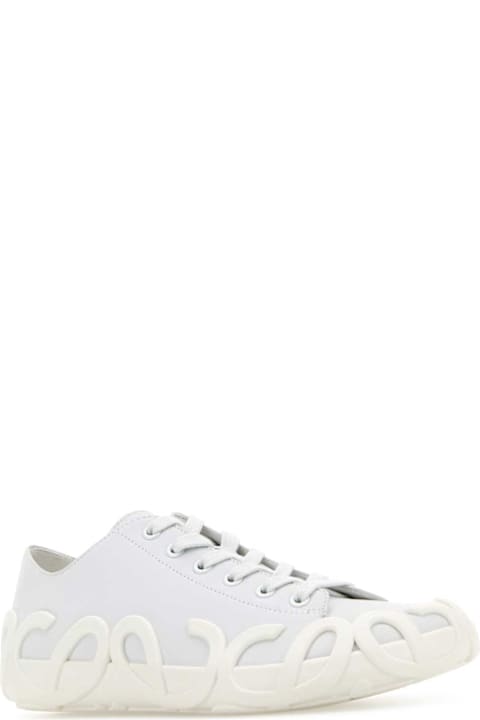 أحذية لـ السيدات Loewe White Nubuk Rise Sneakers