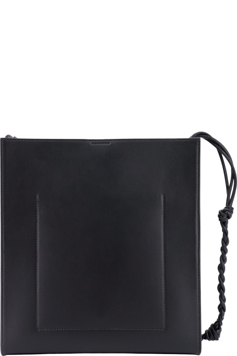 メンズ Jil Sanderのショルダーバッグ Jil Sander Medium Tangle Bag In Black Leather