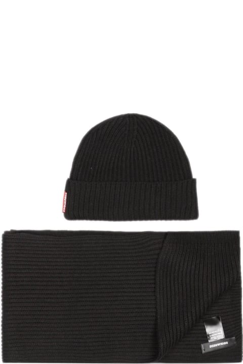 Scarves for Men Dsquared2 Two-piece Knitted Set