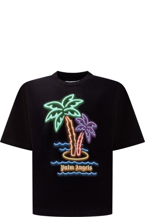 Palm Angels Kids Palm Angels Neon Palms T-shirt