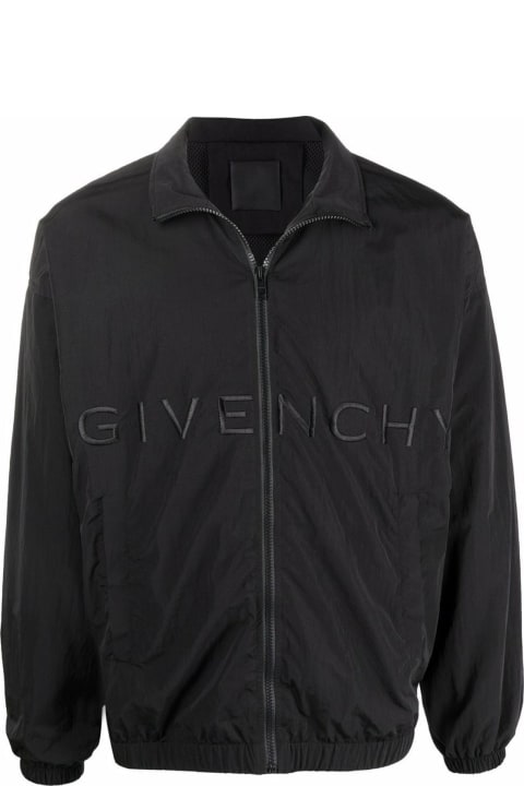 Givenchy Men Givenchy Logo Windbreaker Jacket