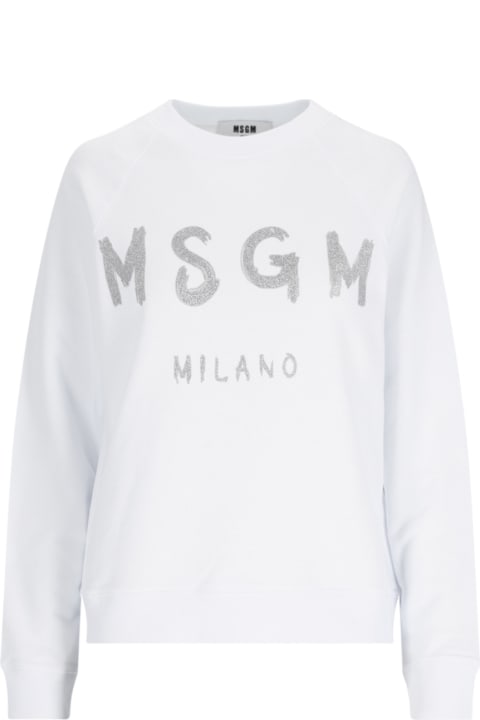 Fashion for Women MSGM Logo Crewneck Sweatshirt