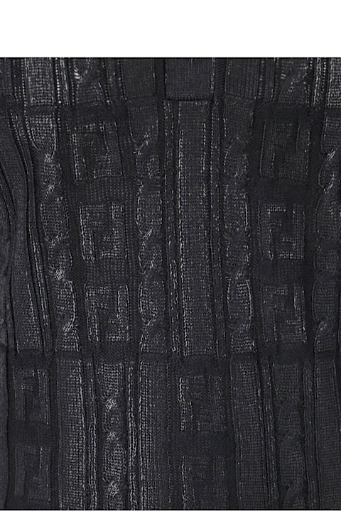 Homeware Fendi Black Wool Polo Shirt