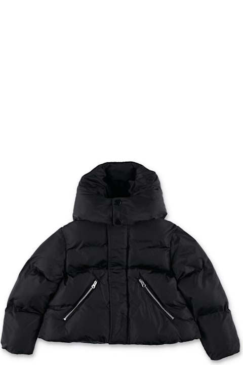 Homeware MM6 Maison Margiela Mm6 Maison Margiela Kid Black Puffer Jacket With High Collar