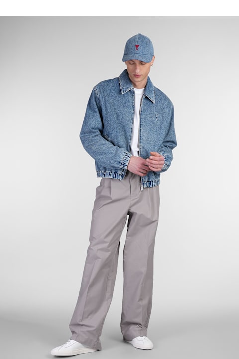 Ami Alexandre Mattiussi for Men Ami Alexandre Mattiussi Pants In Grey Cotton