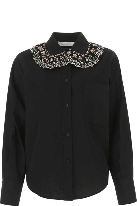 See by Chloé Topwear for Women See by Chloé Black Cotton Shirt
