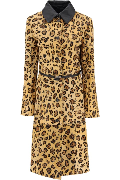 Saks Potts Coats & Jackets for Women Saks Potts 'ginger' Leopard Motif Ponyskin Coat