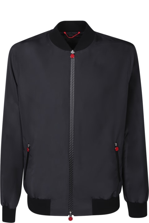 Kiton Coats & Jackets for Women Kiton Kiton Black Nylon Bomber Jacket