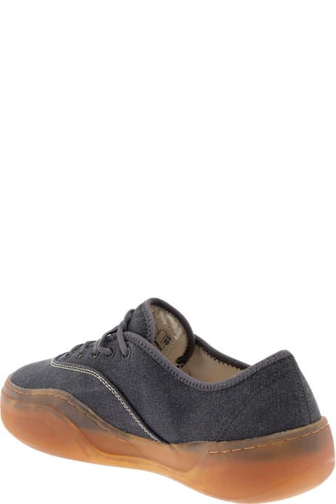 ERL for Kids ERL 'low Skate' Black Low Top Sneakers With Contrasting Sole In Cotton Man