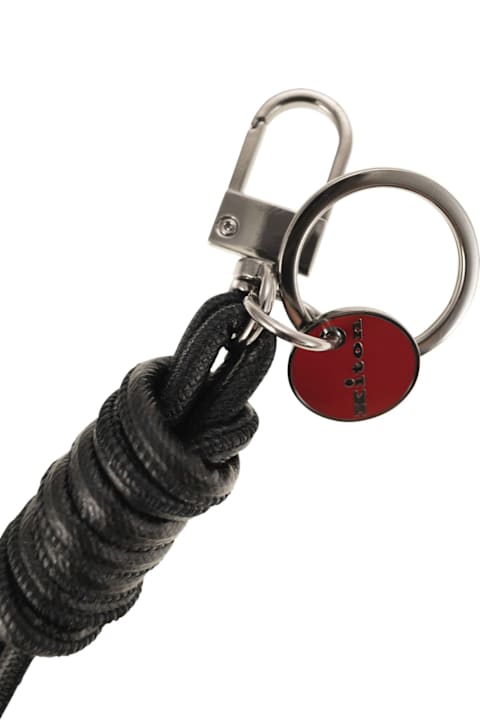 Kiton Keyrings for Men Kiton Leather Key Ring