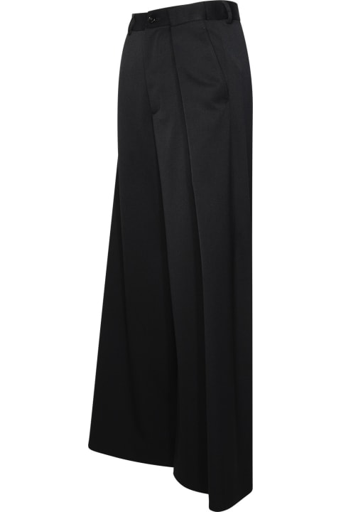 MM6 Maison Margiela for Women MM6 Maison Margiela Black Virgin Wool Blend Tailored Trousers