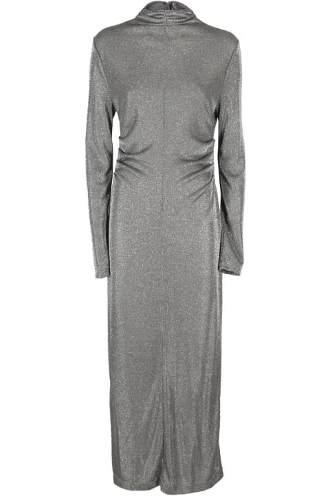 Fashion for Women MSGM Lurex Detailed High Neck Maxi Dress Msgm