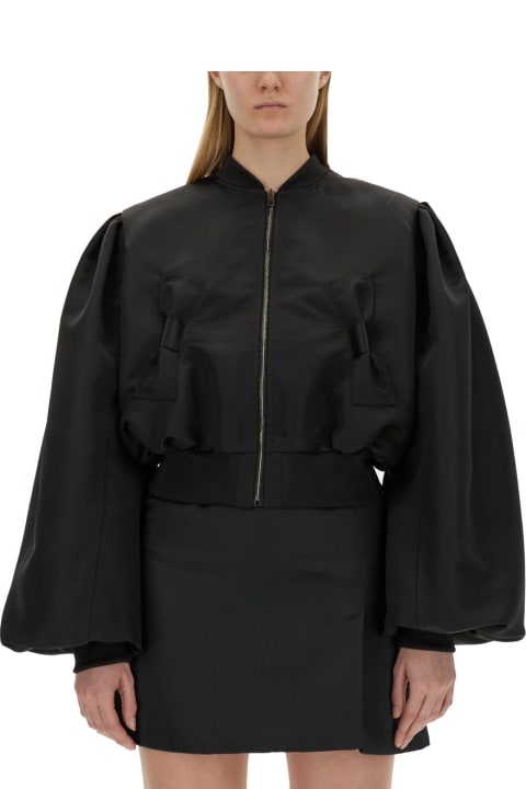 Nina Ricci معاطف وجواكت لـ السيدات Nina Ricci Satin Bomber Jacket