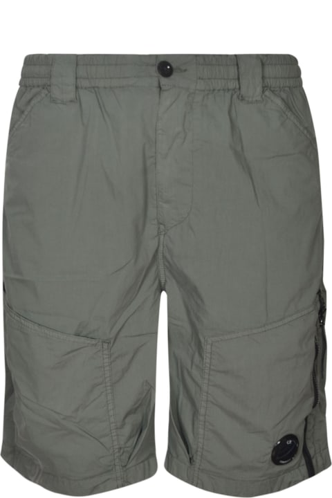 C.P. Company Pants for Men C.P. Company Elastic Buttoned Waist Cargo Shorts