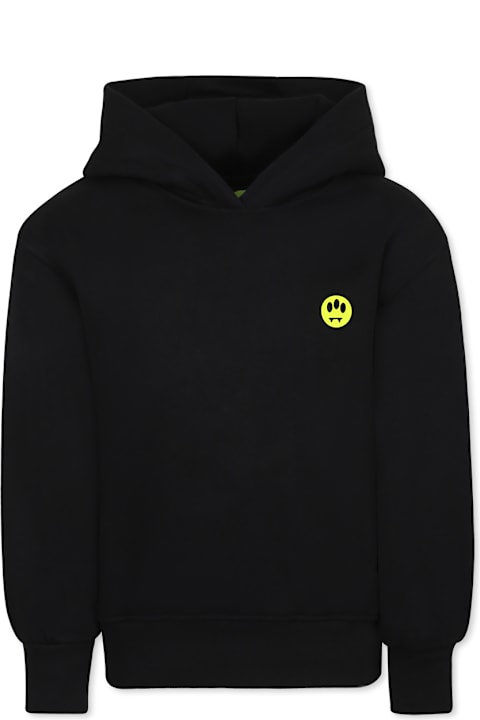 Homeware Barrow Black Sweatshirt For Kids With Smiley