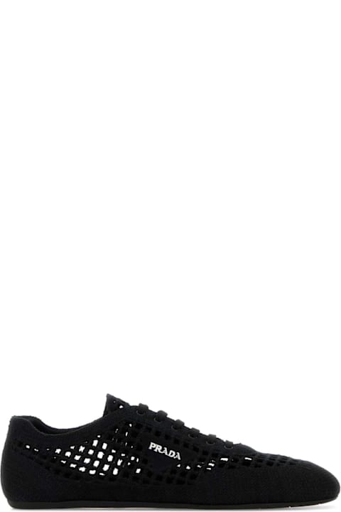Prada Black Crochet Sneakers