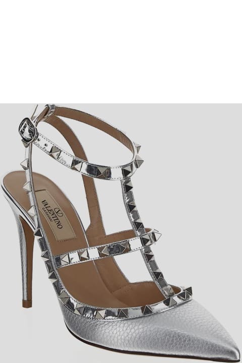 Valentino Garavani High-Heeled Shoes for Women Valentino Garavani Valentino Garavani Rockstud Pointed Toe Caged Pumps
