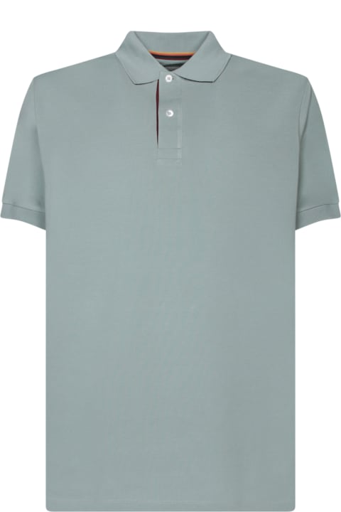 Paul Smith Topwear for Men Paul Smith Striped Motif Mint Green Polo Shirt