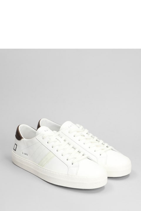 D.A.T.E. Sneakers for Women D.A.T.E. Hill Low Sneakers In White Leather