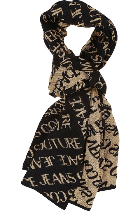 Scarves for Men Versace Jeans Couture Logo All Over Scarf