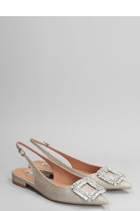 Bibi Lou Flat Shoes for Women Bibi Lou Elisabetta Flat Ballet Flats In Gold Glitter