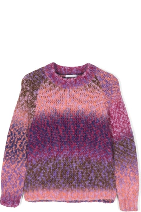 Crew-neck Sweater With Mélange Effect
