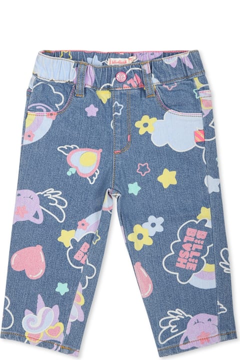 أدوات منزلية Billieblush Blue Jeans For Baby Girl With Rainbow