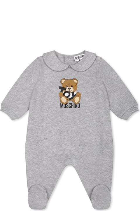 Homeware Moschino Grey Babygrow For Babykids With Teddy Bear