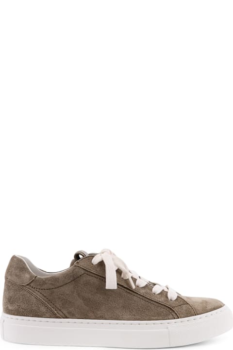 Brunello Cucinelli Suede Sneakers With Monile Details