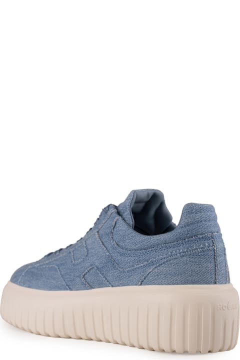أحذية لـ القسم الرجالي Hogan H-stripes Sneakers In Denim