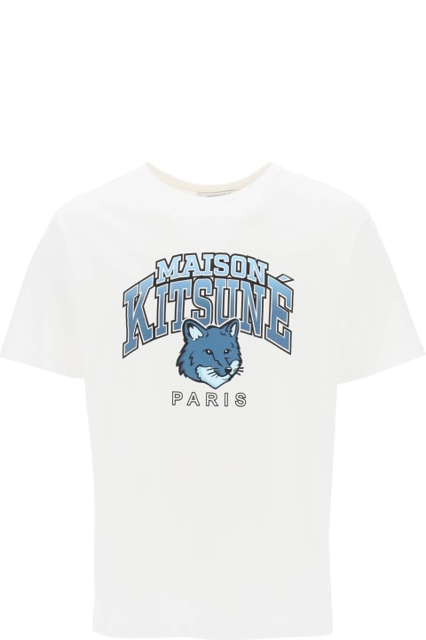 メンズ新着アイテム Maison Kitsuné T-shirt With Campus Fox Print