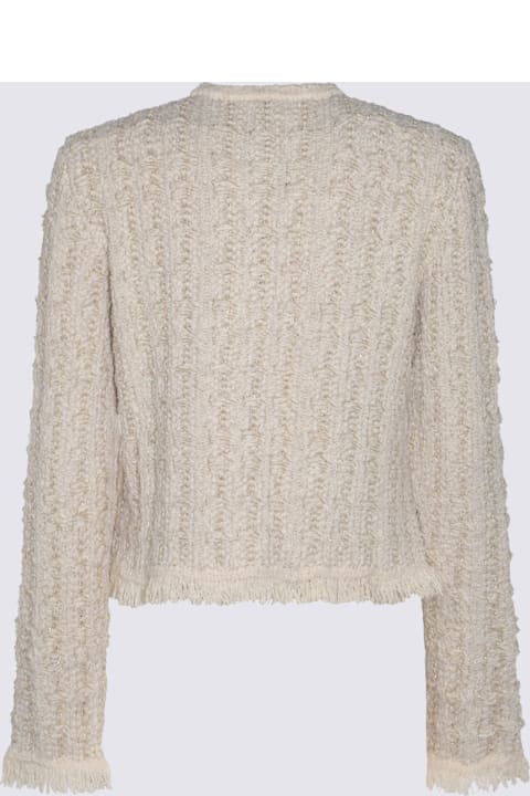 TwinSet for Women TwinSet Cream Cotton Casual Jacket