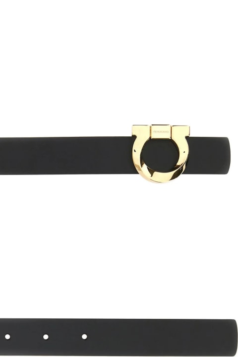 Accessories for Women Ferragamo Black Leather Reversible Belt