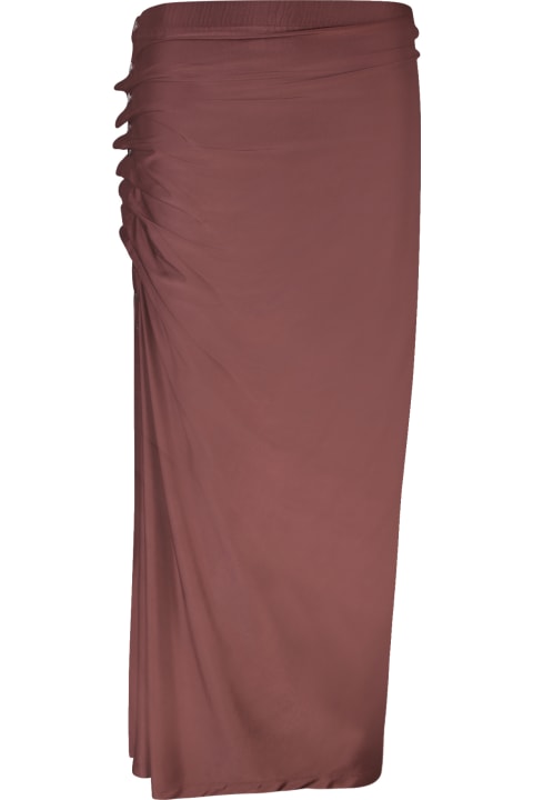 Fashion for Women Paco Rabanne Paco Rabanne Brown Jersey Long Skirt