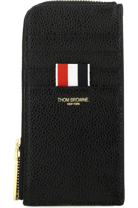Fashion for Women Thom Browne Black Leather Coin Purse