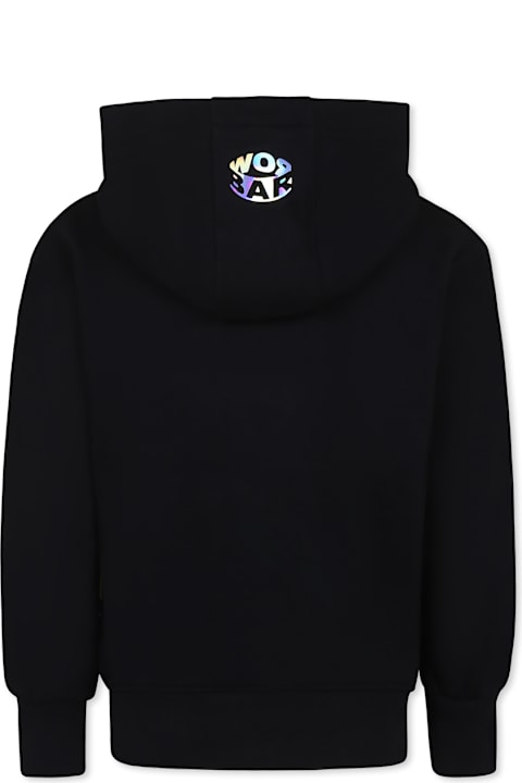 Homeware Barrow Black Sweatshirt For Kids With Smiley