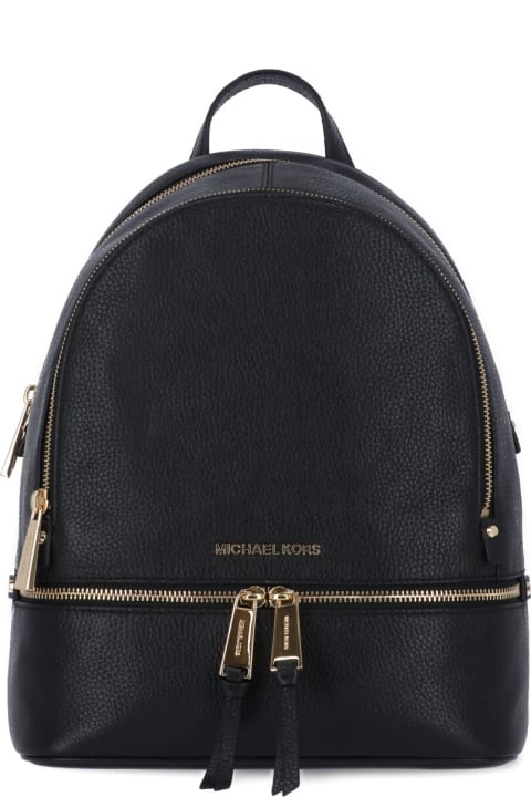 MICHAEL Michael Kors for Women MICHAEL Michael Kors Rhea Backpack In Black Tumbled Leather