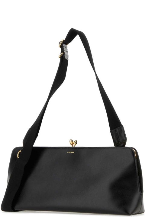 Fashion for Women Jil Sander Black Leather Goji Crossbody Bag