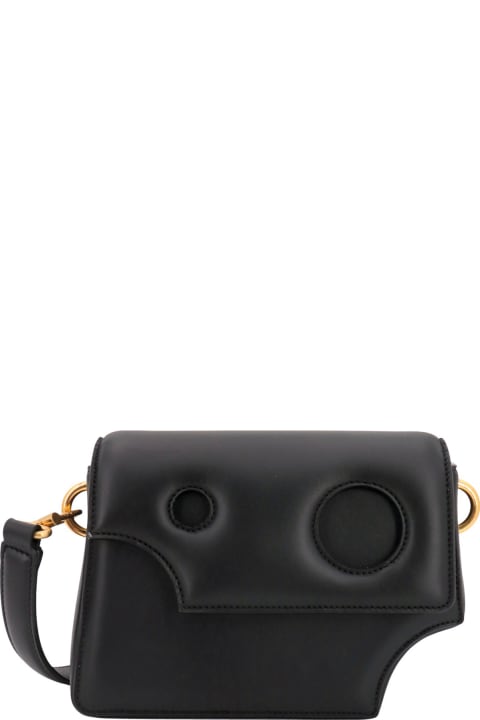 OFF-WHITE: Burrow 22 Off White bag in nappa leather with holes - Black