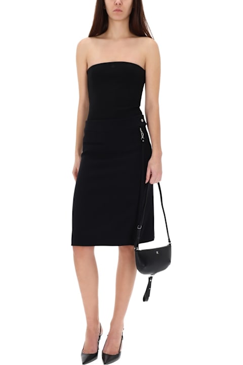 Courrèges for Kids Courrèges Midi Skirt With Zipper