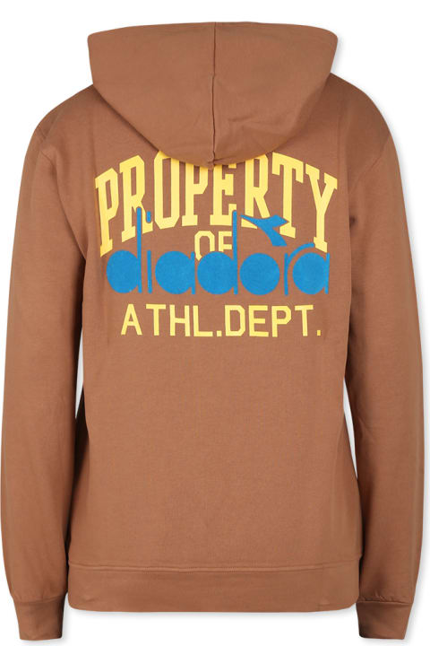 Homeware Diadora Brown Sweatshirt For Boy With Logo