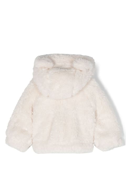 Monnalisa Clothing for Baby Girls Monnalisa White Viscose Coat