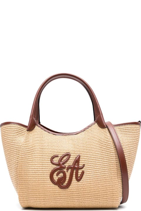 Homeware Emporio Armani Medium Straw Tote Bag